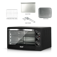 Four électrique RAF R.5315 35L 1500W avec contrôle de température, minuterie, 3 modes, porte vitrée, chauffage uniforme, appareil de cuisson pour la cuisine