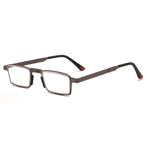 Vente en gros <span class=keywords><strong>de</strong></span> lunettes <span class=keywords><strong>de</strong></span> <span class=keywords><strong>lecture</strong></span> portables pliables à vision unique <span class=keywords><strong>de</strong></span> haute qualité anti-lumière bleue lunettes <span class=keywords><strong>de</strong></span> <span class=keywords><strong>lecture</strong></span> à monture métallique pour hommes et femmes - Product Image 4