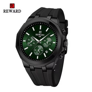 Reloj de Pulsera Analógico REWARD RD83966M con Movimiento de Cuarzo, Resistente al Agua 30m, Manecillas Luminosas, Fecha, Correa de Silicona Informal, Deportivo y Elegante de Aleación - Product Image 1