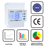 MID aprobado EM4373 CT 3*230/400V 0,05 ~ 5(6) un analizador de calidad de energía trifásico medidor de energía para sistema de gestión de electricidad