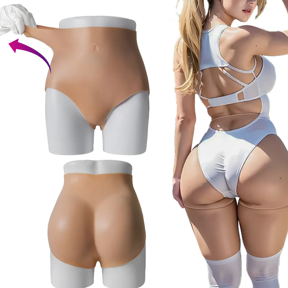 ハイウエストシリコンバットパッドセクシーレディース人工ソフト小型2cm臀部強化パンツ女性用軽量fak