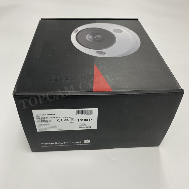 DS-2CD63C5G1-IVS 12 MP DeepinView Fisheye Network Camera Built-in Mic and Speaker Two-way Audio for Real-time Audio