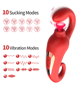 Masajeador Multimodo con 10 Modos de Succión y Lamido de Lengua, 10 Modos de Vibración, Vibrador para Mujeres, Juguete de Placer Íntimo, Vibrador de Punto G y Clítoris - Product Image 2