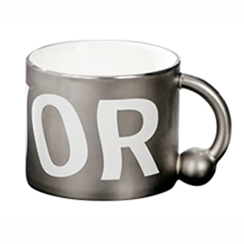 Hot Sale Electroplated Ceramic Mug Milk Coffee Tea Family Birthday Gift Mug Cups