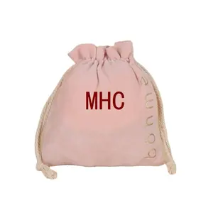 Cotton Drawstring Bag Color Custom Logo Blank Gift Bag Storage Canvas Drawstring Bag