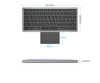Clavier sans fil BT OEM ODM avec étui en cuir PU, pavé tactile intégré pour tablette et ordinateur portable - Design compact et portable