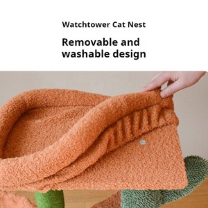 Kinghon Modern Cactus Cat Tree House Cat Tower for Indoor Cats Multi <b>Level</b> Condo Scratching <b>Post</b> Mat Pet Furniture - Product Image 5