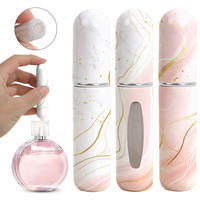 Flacon de parfum miniature portable en verre, design floral papillon, vaporisateur rechargeable, diffuseur de roseaux, 5 ml, pratique pour les voyages