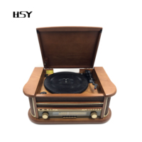 Plateau tournant en bois LP, à 3 vitesses, Style rétro, USB/CD/Cassette, lecteur Radio, meilleure vente