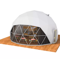 Dôme géodésique écologique - Tente à dôme avec couverture en PVC transparent pour jardin et observation des étoiles, abri à structure métallique durable