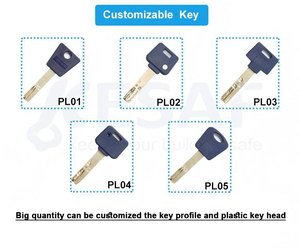 Nickel Bạc khoảng trống chính tùy chỉnh bảo mật cao Kính thiên văn pin tương tác Pin trống phím cho cửa - Product Image 2