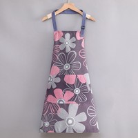 Tablier de Chef en Coton à Motifs Floraux, Sans Manches, Réglable, Imperméable, avec Poches, Lavable, Réutilisable et Durable pour la Cuisine