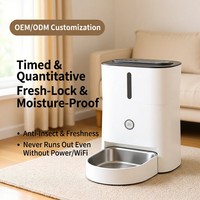 Distributeur automatique de nourriture pour animaux de compagnie Tuya Smart WiFi avec caméra 5G double bande, programmable, pour chats et chiens, bol rétractable, en plastique, étanche, écran LCD