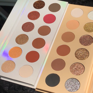 Palette <span class=keywords><strong>Ombretti</strong></span> Opachi e Shimmer Fai-da-Te, Tonalità <span class=keywords><strong>Marroni</strong></span> Freddi e Nude Calde, Vegani, Alta Pigmentazione, Trucco <span class=keywords><strong>Occhi</strong></span>, Etichetta Privata, Ombretto Naturale - Product Image 1