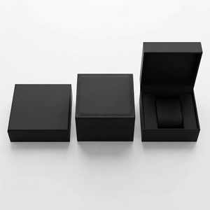 Cajas de Reloj de Cuero de Lujo, Caja de Exhibición de Reloj Negra, Caja de Almacenamiento de Reloj de Alta Calidad, Caja de Regalo - Product Image 4