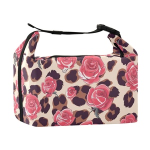 Sac à déjeuner personnalisé motif léopard rose tropical Hawaï, sac isotherme, sac de pique-nique scolaire en plein air - Product Image 2
