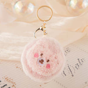 Plush Bear Head <b>Compact</b> Foldable Silver Finish Double Sided Pocket Makeup <b>Mirror</b> Soft Furry Animal Design Portable Travel - Product Image 6