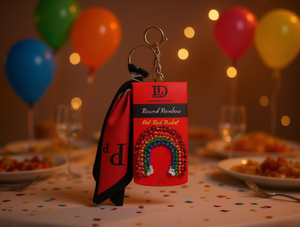 Portachiavi Artujinig Design Rotondo Arcobaleno con Strass, 5x15cm, Regalo per il Capodanno Cinese - Product Image 2