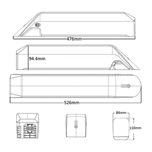 Dirodi <span class=keywords><strong>Vivo</strong></span> Cruiser 750W 1000W 15Ah 20Ah Pack batteria sostitutiva 48V Downtube batteria agli ioni di litio Ebike - Product Image 6