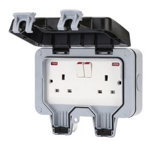Weatherproof <b>Waterproof</b> <b>Electrical</b> Switch Outlet <b>Box</b> Cover Electric Switch Socket Wall <b>Box</b> UK Socket 13A Factory Stock - Product Image 1
