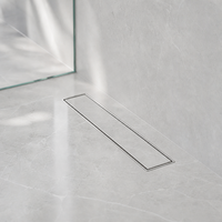 Prix d'usine – Drain de surface linéaire esthétique en acier inoxydable 304 massif brossé pour salle de bain et douche