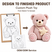 Peluche Ours Brodé Personnalisé Direct Usine, Anti-Stress, Tissu Ultra Doux, Artisanat OEM/ODM pour Marques IP Originales