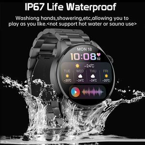 LIGE BT bağlantısı çağrı akıllı saat erkekler tam dokunmatik spor spor izle su geçirmez kalp hızı çelik bant Smartwatch Android iOS - Product Image 6