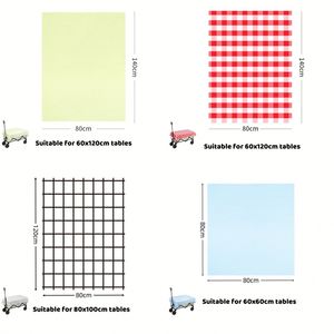 Wholesale 80x140cm 80x120cm 80x80cm Disposable Picnic <b>Plastic</b> Tablecloth <b>Outdoor</b> Camping Red Gingham Checkered <b>Table</b> Cover - Product Image 4