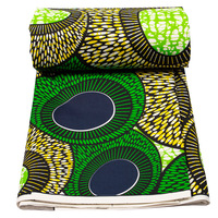 Tissu imprimé africain en polyester en gros d'usine, 100 % polyester, tissu imprimé double face pour vêtements, robes et textiles de maison
