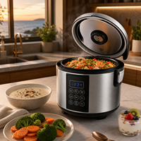 Cuisinière à riz électrique numérique 3L / 4L / 5L en acier inoxydable antiadhésive portable multifonction pour usage domestique