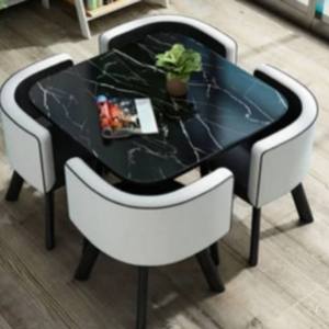 Juego de Mesa de Comedor de Madera para Restaurante o Café con Sillas para 4 a 6 Personas y Mesa de Café para 4 Personas al por Mayor - Product Image 6