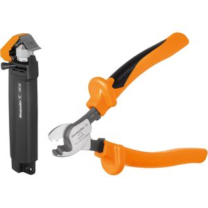 Kit de traitement de câbles Weidmller avec coupe-câbles et outil de dénudage pour câbles ronds en PVC 490092 - Product Image 1