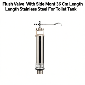 Valve de chasse d'eau avec fixation latérale, longueur 36 cm, en acier inoxydable, pour réservoir de toilettes - Product Image 3