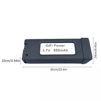 Batterie Lipo personnalisée à haut débit C 3.7V RC 850mAh pour batterie E58 d'avion à quatre axes