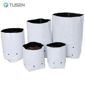 Grado personalizado negro HDPE polietileno Poly plántulas plantas de jardín vivero crecer bolsas de plástico resistente a los rayos UV para plantas y plántulas - Product Image 6