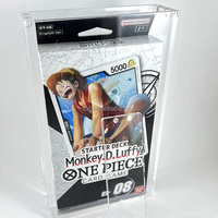 Boîte en acrylique transparente TCG en promotion pour jeu de cartes One Piece TCG Starter Deck – Boîte en acrylique avec couvercle magnétique robuste (acrylique uniquement)