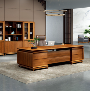 Bureau de direction moderne élégant en bois pour le mobilier de bureau du président Table de direction de bureau classique pour le patron - Product Image 1