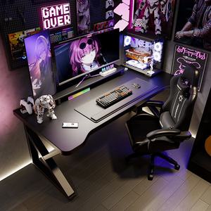 Bureau d'ordinateur moderne, ensemble table et chaise pour <span class=keywords><strong>e</strong></span>-sport, structure métallique, surface en bois, simple, pour adulte, maison, bureau, chambre, <span class=keywords><strong>gaming</strong></span> - Product Image 1