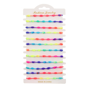 <span class=keywords><strong>Bracelet</strong></span> tressé en corde rouge nouée à sept couleurs multiples du fabricant <span class=keywords><strong>Bracelet</strong></span> d'amitié chanceux réglable à 7 nœuds - Product Image 6