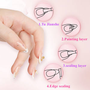 300 Uds. Puntas de presión francesas blancas ataúd largo <span class=keywords><strong>Rosa</strong></span> ABS <span class=keywords><strong>uñas</strong></span> artificiales hechas a mano Gel <span class=keywords><strong>mate</strong></span> X puntas para manicura - Product Image 2