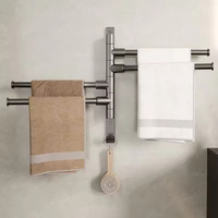 Porte-serviettes pivotant peu encombrant, étagère de rangement verticale pour serviettes de toilette, débarbouillettes et accessoires de salle de bain