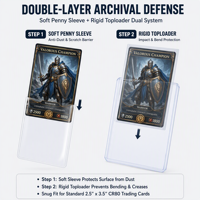 Lot de 100 protège-cartes 3x4 pour cartes de visite, en plastique souple et rigide, pour boîte de rangement de cartes à collectionner TCG