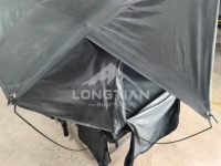 Tente de toit latérale en aluminium à ouverture latérale, charnière résistante à la fatigue, vérin à cycle de compression, joint d'étanchéité, coque de protection, barre de renforcement plate, toile, usine OEM