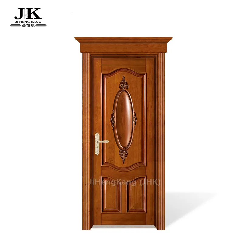 JHK-003CS desenhos de entalhe de madeira para portas, design de escultura de madeira para portas de interiores de mogno