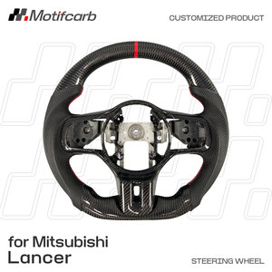 พวงมาลัยสปอร์ตคาร์บอนไฟเบอร์ออกแบบเองได้สำหรับมิตซูบิชิแลนเซอร์วิวัฒนาการ10th EVO X GSR MR FQ-400 Final Edition 2008-2016 - Product Image 2