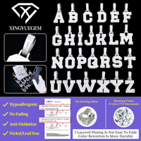 Pendentif lettre K initiale en argent sterling 925 avec chaîne, serti de moissanite, recommandé par le fournisseur pour les hommes, style hip-hop