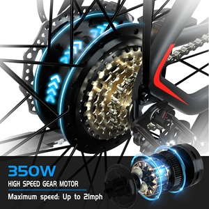 Vélo de montagne électrique FUKU 26 pouces 48V 350W Cadre en alliage d'aluminium Vélo électrique 7 vitesses Frein à disque <span class=keywords><strong>VTT</strong></span> Vélo électrique - Product Image 3