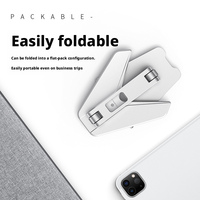 Supports ergonomiques pour tablette en alliage d'aluminium de qualité supérieure, réglables à plusieurs angles, pliables, universels, noirs, pour téléphone, pour la maison et le bureau