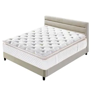 Double Size Hard Mattress Top Quality King Cal King Size Bamboo Pillow Top Pocket Spring Mattress