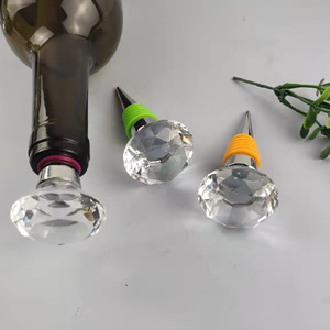 Crystal Wine Stopper With Silicone Ring Reusable Sealing <b>Bottle</b> Stopper For Home Use - Product Image 4